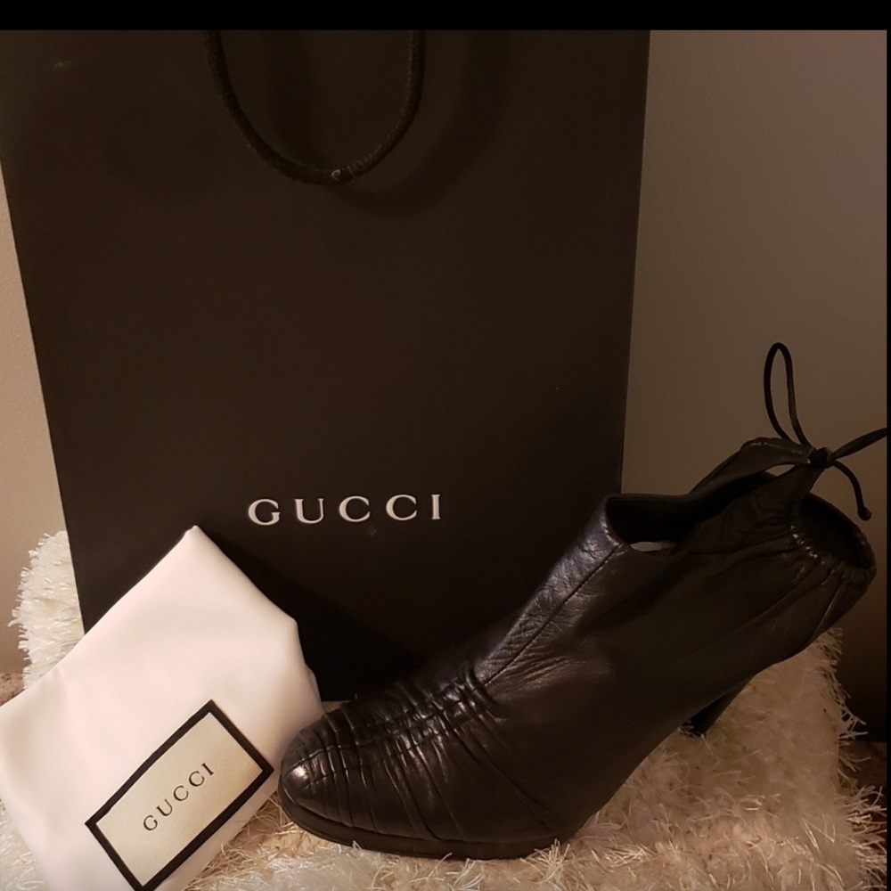 Gucci Sleek Black Ankle Booties